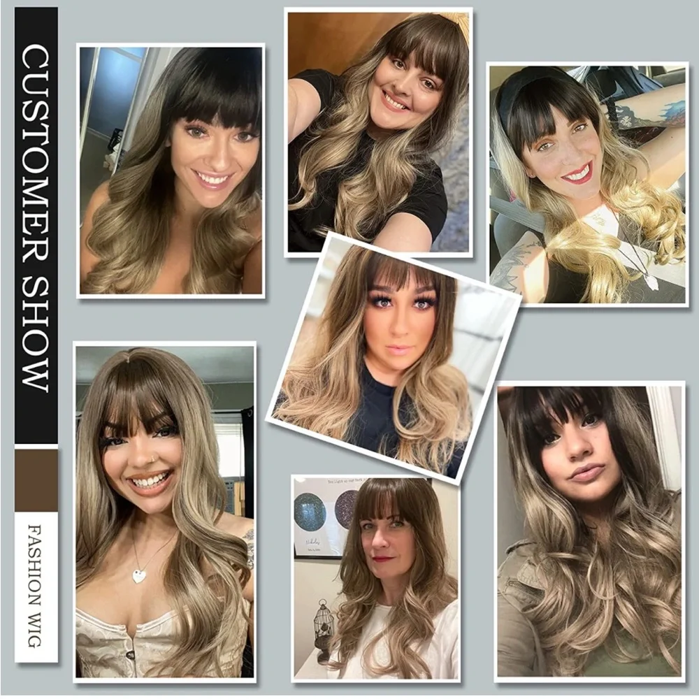 Dark Ashy Blonde Ombre wig - Picture 5 of 6